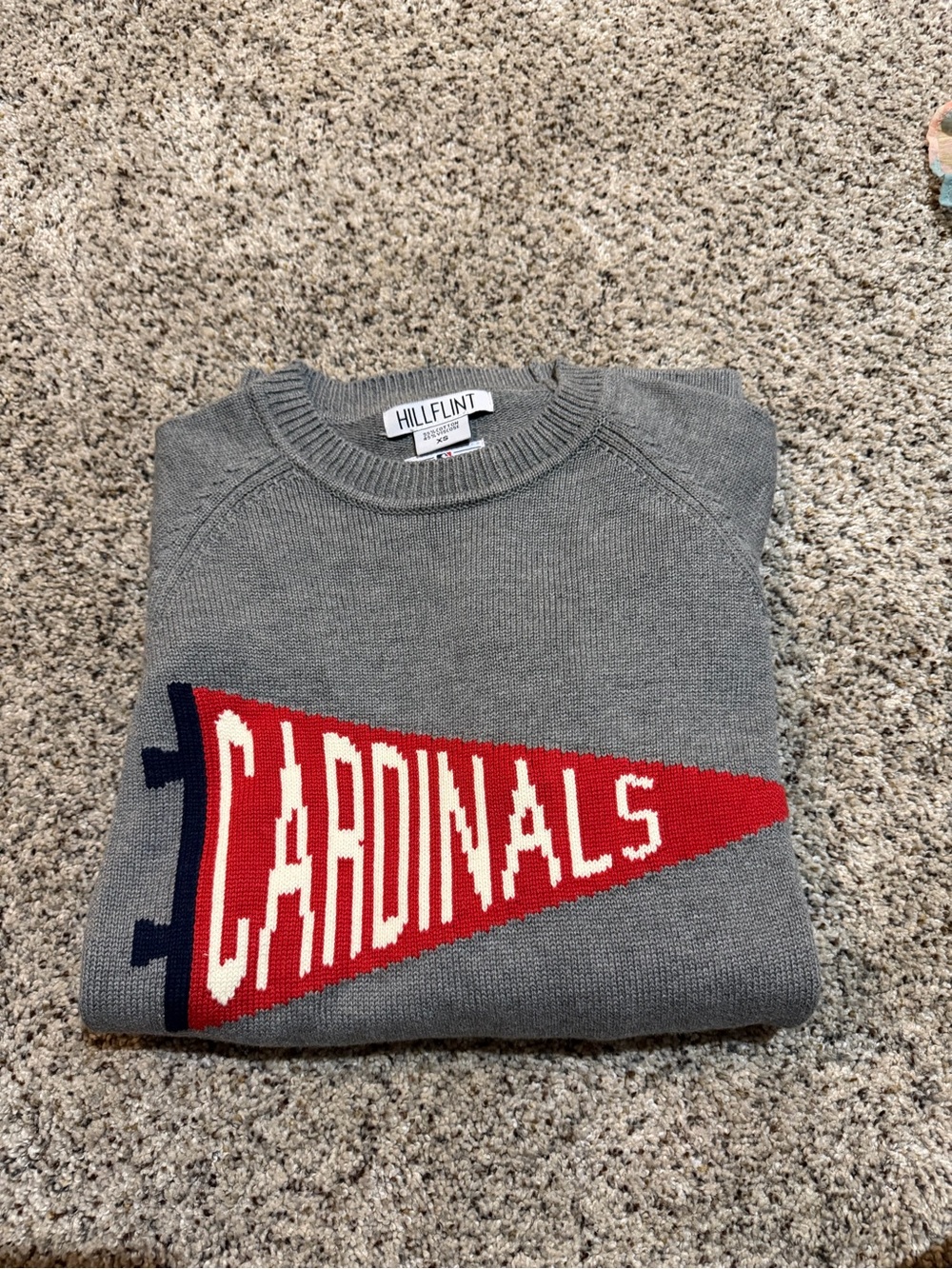 NWOT Gray Cardinals Crewneck Sweater